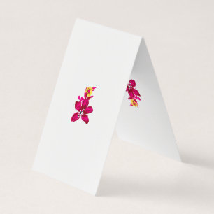 Tarjeta De Visita Estilo floral, Crimson de ArtyClick, oro ligero