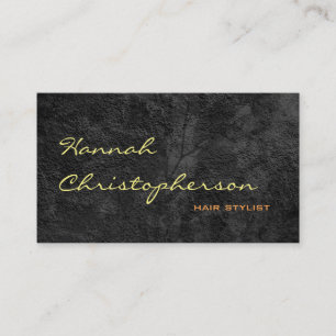 Tarjeta De Visita Estilo Gris de escritura a mano Script Hair Stylis