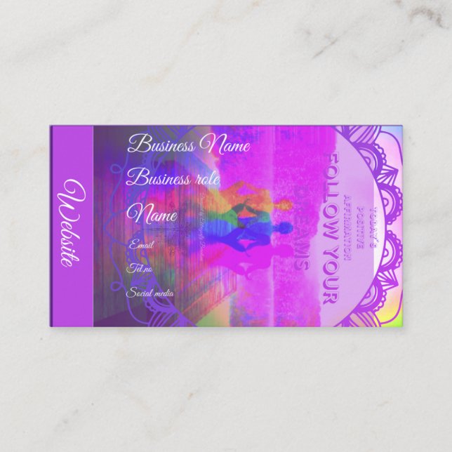 Tarjeta de visita estilo holístico (Anverso)