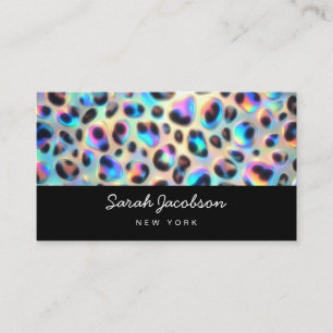 Tarjeta De Visita Estilo Iridescente de Lujo Ópalo Posh