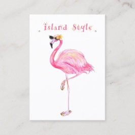 Tarjeta De Visita Estilo Isla Flamingo