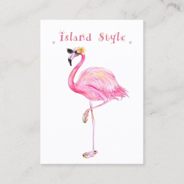 Tarjeta De Visita Estilo Isla Flamingo (Anverso)