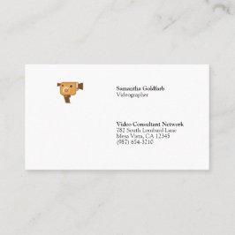 Tarjeta De Visita Estilo mínimo del cineasta de Videographer de la