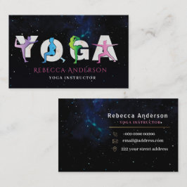 Tarjeta De Visita Estilo moderno del instructor de yoga | Curación h