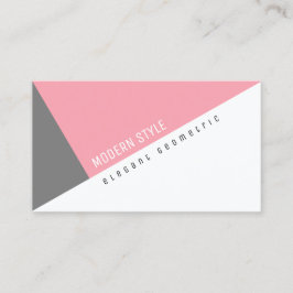 Tarjeta De Visita estilo moderno geométrico rosa elegante