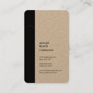 Tarjeta De Visita Estilo moderno minimalista de la raya negra de
