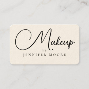 Tarjeta De Visita Estilo moderno y elegante de escritura crema y maq