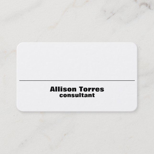 Tarjeta De Visita Estilo negro y blanco llano creativo moderno (Anverso)