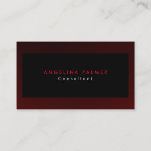 Tarjeta De Visita Estilo Plano Moderno Fondo gris rojo original