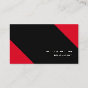 Tarjeta De Visita Estilo profesional de moda rojo negro impresionant