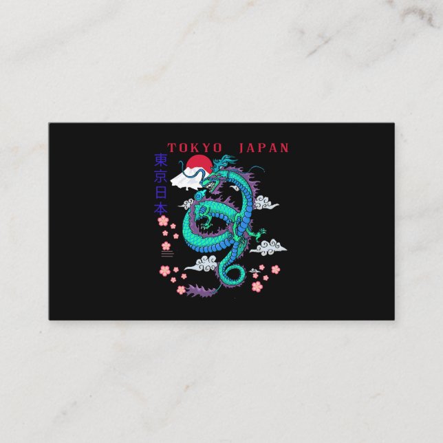 Tarjeta De Visita Estilo retro 80 del Tokyo Dragon Asia japonés (Anverso)