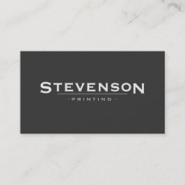 Tarjeta De Visita Estilo retro de letra negrita simple