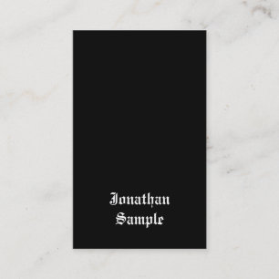 Tarjeta De Visita Estilo retro manuscrito blanco negro blanco