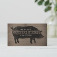 Estilo rústico de la silueta de cerdo del país