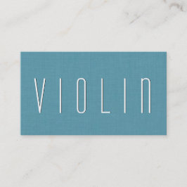 Tarjeta De Visita Estilo simple V53B del PROFESOR del VIOLÍN de la