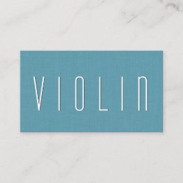 Tarjeta De Visita Estilo simple V53B del PROFESOR del VIOLÍN de la