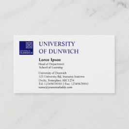 Tarjeta De Visita Estilo universitario - Marina Profunda