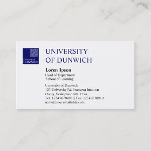 Tarjeta De Visita Estilo universitario - Marina Profunda