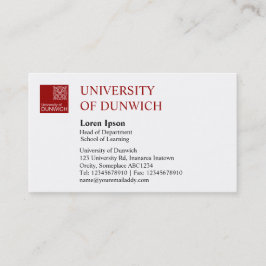 Tarjeta De Visita Estilo universitario - Marrón