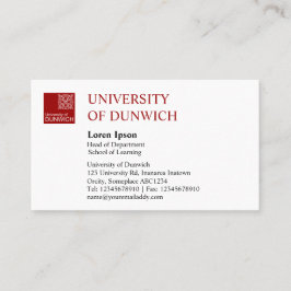 Tarjeta De Visita Estilo universitario - Marrón