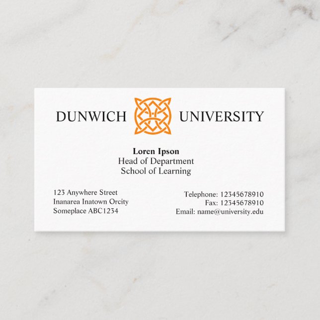 Tarjeta De Visita Estilo universitario v3 (Anverso)