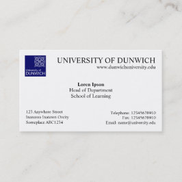 Tarjeta De Visita Estilo universitario v4