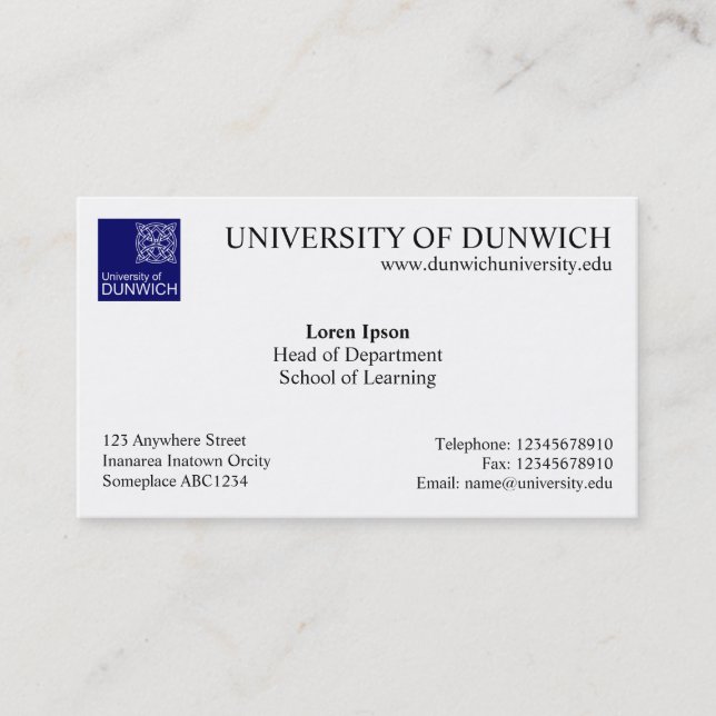 Tarjeta De Visita Estilo universitario v4 (Anverso)