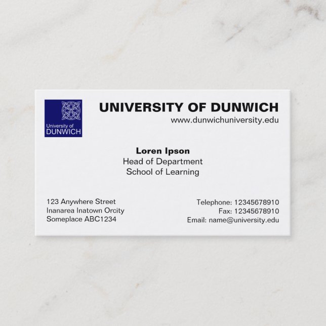 Tarjeta De Visita Estilo universitario v4 (Anverso)
