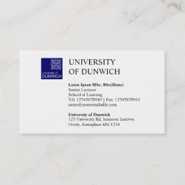 Tarjeta De Visita Estilo v2 de la universidad
