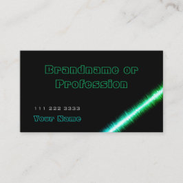 Tarjeta De Visita Estilo verde Verde azulado de moda en negro clásic