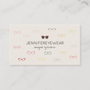 Tarjeta De Visita Estilos de gafas de forma elegante
