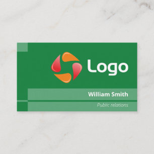 Tarjeta De Visita Estiloso rayas resaltadas de estilo moderno verde