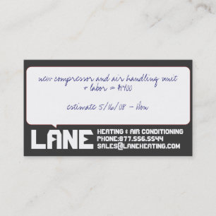 Tarjeta De Visita Estimaciones grandes de la caja