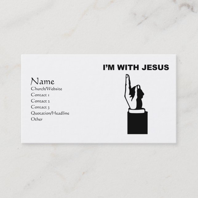 Tarjeta De Visita Estoy con Jesús (Anverso)