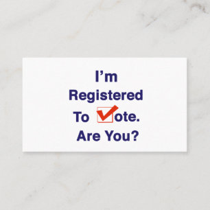 Tarjeta De Visita Estoy inscrito para votar 2026