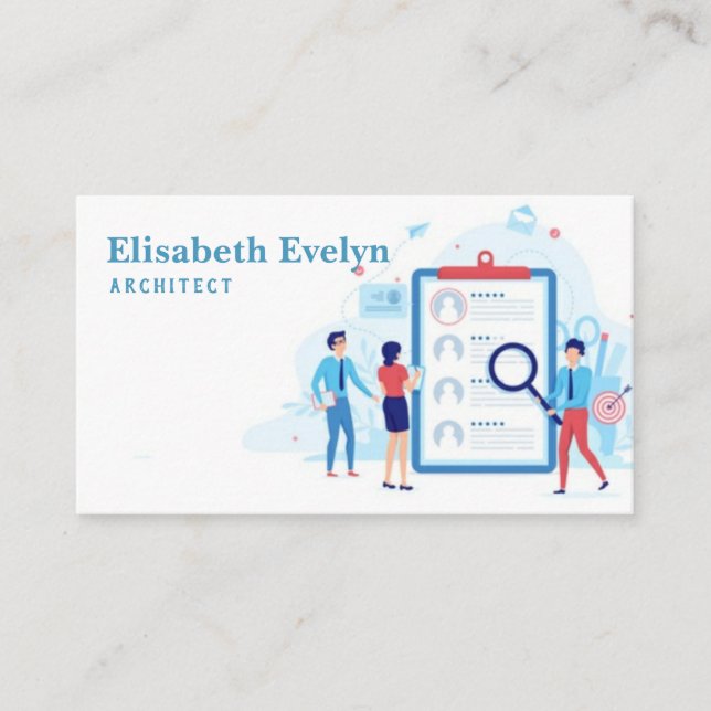 Tarjeta De Visita Estrategia de contratación (Anverso)