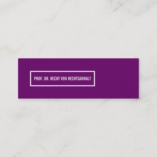 tarjeta de visita estrecha (Reverso)