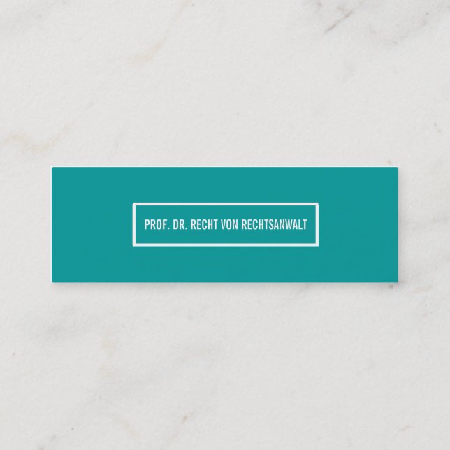 tarjeta de visita estrecha (Reverso)