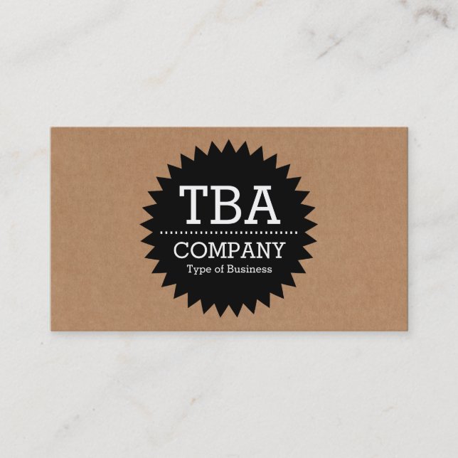 Tarjeta De Visita Estrella de círculo negro v2 - Caja de cartón (Anverso)