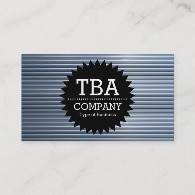 Tarjeta De Visita Estrella de círculo negro v2 - Tubos cromados (Anverso)