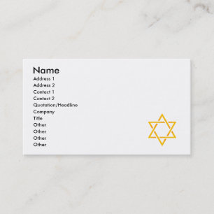 Tarjeta De Visita Estrella de David