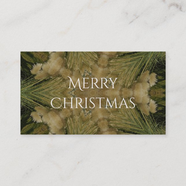 Tarjeta De Visita Estrella de diseño de Kaleidoscope de Pampas Grass (Anverso)