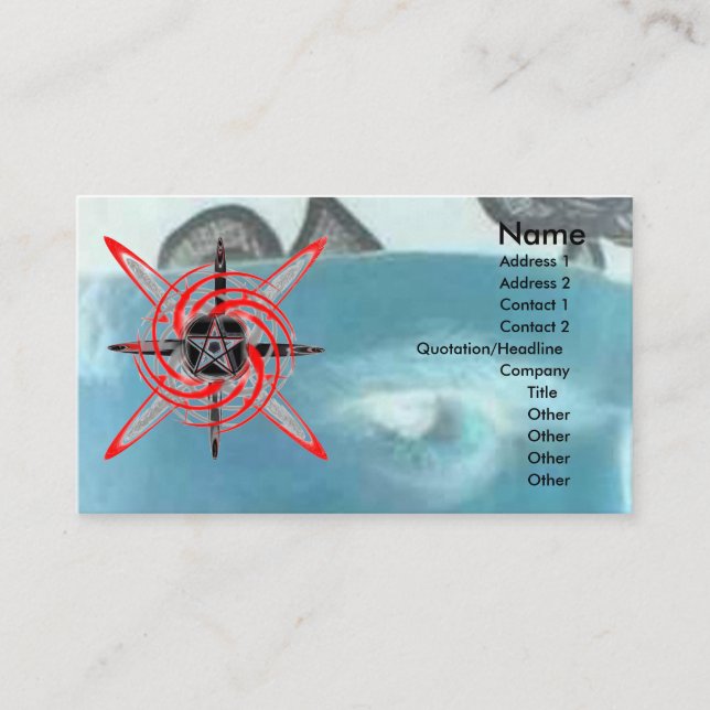 Tarjeta De Visita Estrella de fuego (Anverso)