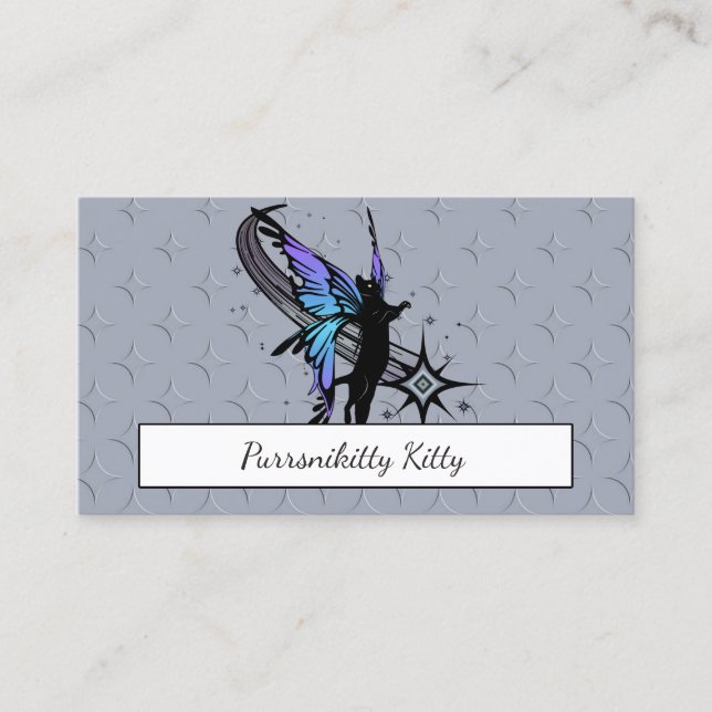 Tarjeta De Visita Estrella de gato cósmico (Anverso)