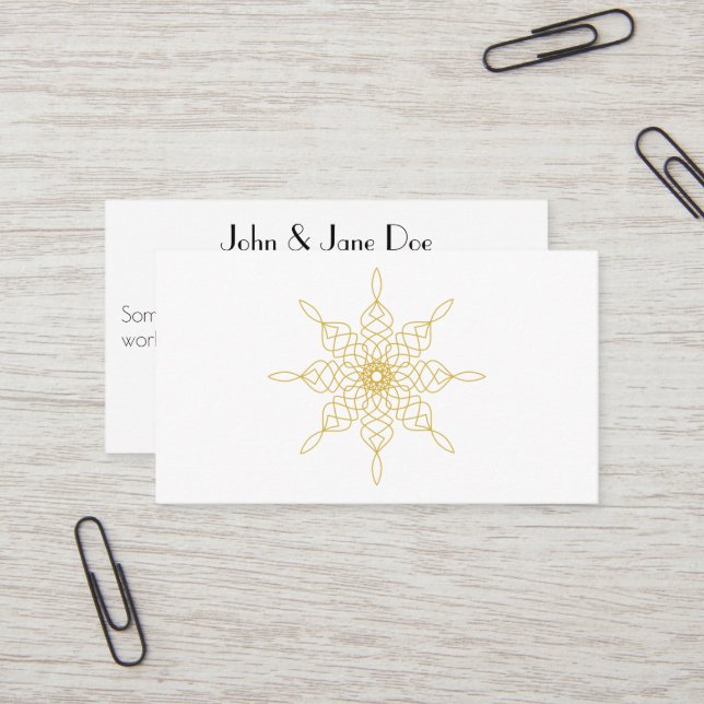 Tarjeta De Visita Estrella de la brújula de oro (Anverso/Reverso In Situ)