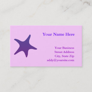 Tarjeta De Visita Estrella de mar púrpura