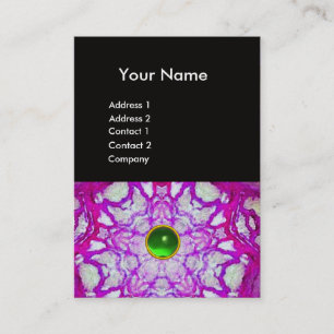 TARJETA DE VISITA ESTRELLA DE PURPLE ROSA ABSTRACTA, MONOGRAMA DE GE
