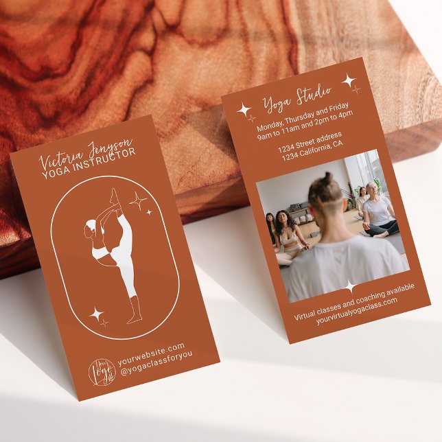 Tarjeta De Visita Estrella de terracota profesora de yoga (Subido por el creador)
