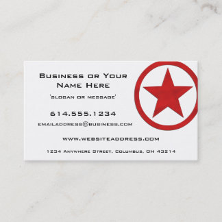 Tarjeta De Visita Estrella del país/tarjeta de visita occidentales