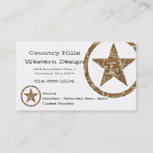 Tarjeta De Visita Estrella del país/tarjeta de visita occidentales